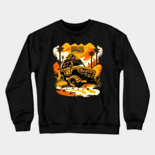 Off-road truck with cool doodle Crewneck Sweatshirt